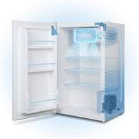 3.2 Cu.Ft Mini Fridge with Freezer, Compact Refrigerator with Reversible Single Door, Adjustable Thermostat, Low Noise, Energy Efficient for Office, Dorm, Bedroom, Apartment (WHITE) — How It Works
