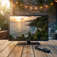Outdoor TV, 43 Inch Waterproof Smart Outdoor Tvs, 4K, HDR 10, Weatherproof,1000Nits, Voice Assistant Remote, for Partial Sun Area(Deck Pro 3.0, Latest Model) — Studio Shot