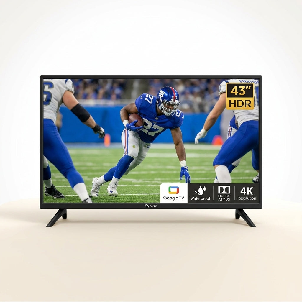 Outdoor TV, 43 Inch Waterproof Smart Outdoor Tvs, 4K, HDR 10, Weatherproof,1000Nits, Voice Assistant Remote, for Partial Sun Area(Deck Pro 3.0, Latest Model) — Studio Shot