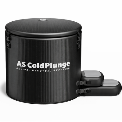 XL Ice Bath Tub for Cold Plunge, 120 Gal Ice Plunge Tub with Insulated Lid, Step Stool, Portable Inflatable Ice Pod Plunge Barrel, Easy Chiller Connection, Cold Therapy Indoor Outdoor